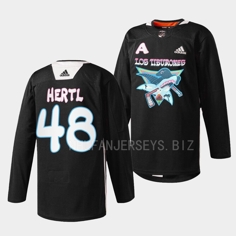 San Jose Sharks Tomas Hertl Los Tiburones Black Specialty Jersey San Jose Sharks Tomas Hertl Los Tiburones Black Specialty Jersey