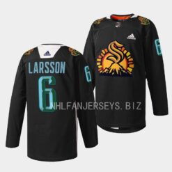 Seattle Kraken Adam Larsson 2023 Black History Month Black specialty Jersey