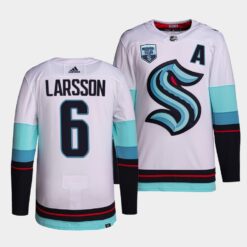 Seattle Kraken Adam Larsson Away White Jersey