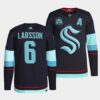 Seattle Kraken Adam Larsson 2023 St. Patricks Day Green Jersey