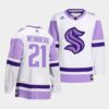 Seattle Kraken Alexander Wennberg Karuk Art-inspired Blue Jersey
