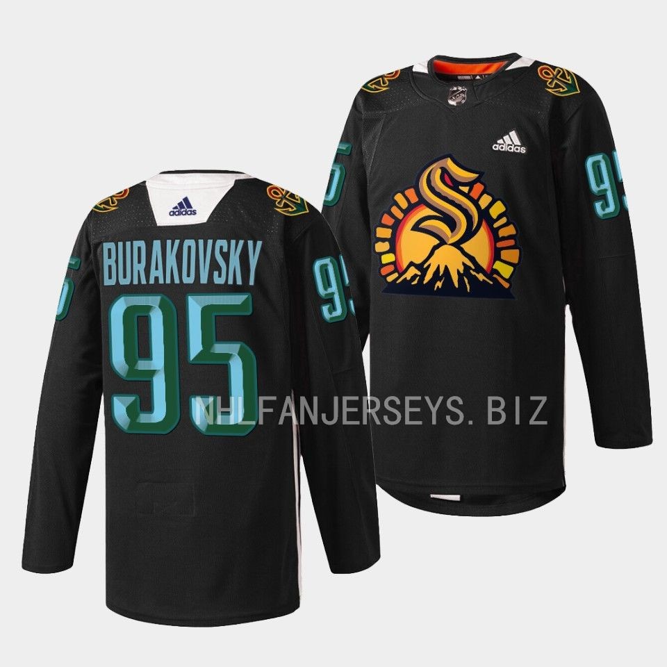 Seattle Kraken Andre Burakovsky 2023 Black History Month Black specialty Jersey Seattle Kraken Andre Burakovsky 2023 Black History Month Black specialty Jersey