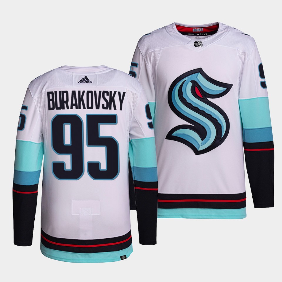 Seattle Kraken Andre Burakovsky White Away Jersey Seattle Kraken Andre Burakovsky White Away Jersey