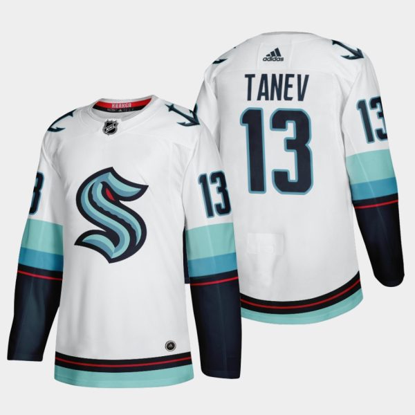 Seattle Kraken Brandon Tanev Away White Jersey Seattle Kraken Brandon Tanev Away White Jersey