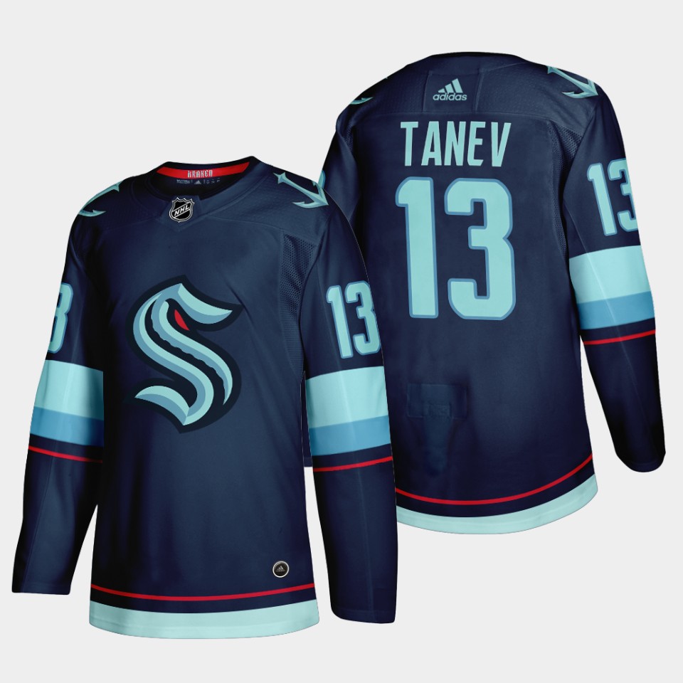 Seattle Kraken Brandon Tanev Home Navy Jersey Seattle Kraken Brandon Tanev Home Navy Jersey