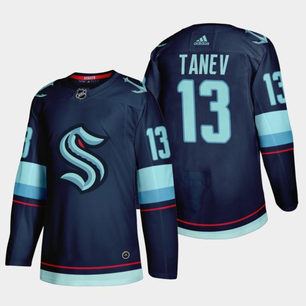 Seattle Kraken Brandon Tanev Home Navy Jersey Seattle Kraken Brandon Tanev Home Navy Jersey