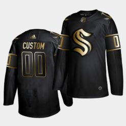 Seattle Kraken Custom Golden Edition Black Limited Jersey