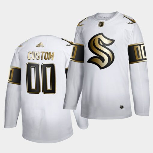 Seattle Kraken Custom Golden Edition White Limited Jersey