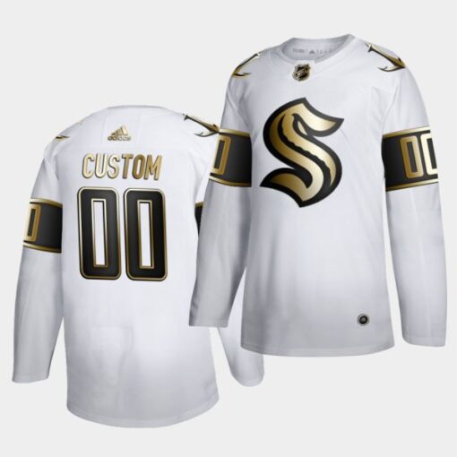 Seattle Kraken Custom Golden Edition White Limited Jersey
