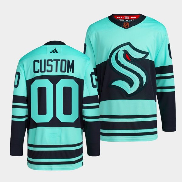 Seattle Kraken Custom Reverse Ice Blue Jersey Seattle Kraken Custom Reverse Ice Blue Jersey