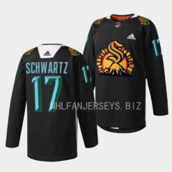 Seattle Kraken Jaden Schwartz 2023 Black History Month Black specialty Jersey