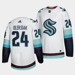 Seattle Kraken Jamie Oleksiak Away White Jersey