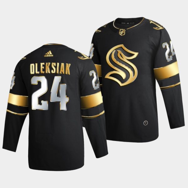 Seattle Kraken Jamie Oleksiak Golden Edition Black Jersey Seattle Kraken Jamie Oleksiak Golden Edition Black Jersey