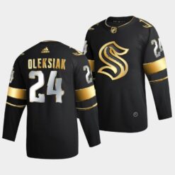 Seattle Kraken Jamie Oleksiak Golden Edition Black Jersey