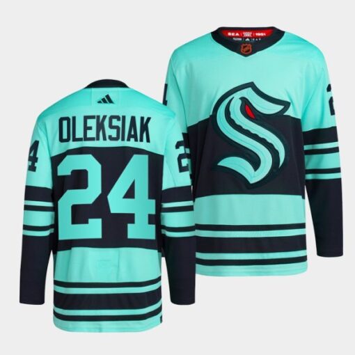 Seattle Kraken Jamie Oleksiak Reverse Ice Blue Jersey