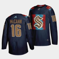 Seattle Kraken Jared McCann Karuk Art-inspired Blue Jersey