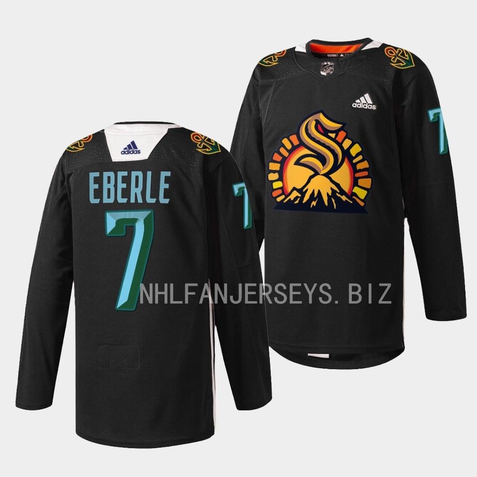 Seattle Kraken Jordan Eberle Black History Month Black specialty Jersey Seattle Kraken Jordan Eberle Black History Month Black specialty Jersey