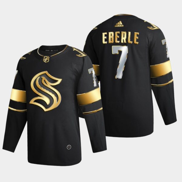 Seattle Kraken Jordan Eberle Golden Edition Black Jersey Seattle Kraken Jordan Eberle Golden Edition Black Jersey