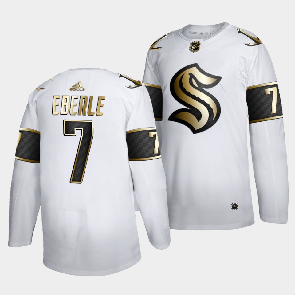 Seattle Kraken Jordan Eberle Golden Edition White Jersey Seattle Kraken Jordan Eberle Golden Edition White Jersey