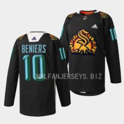 Seattle Kraken Matty Beniers 2023 Black History Month Black specialty Jersey