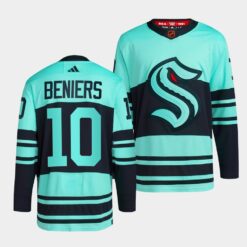 Seattle Kraken Matty Beniers Reverse Ice Blue Jersey