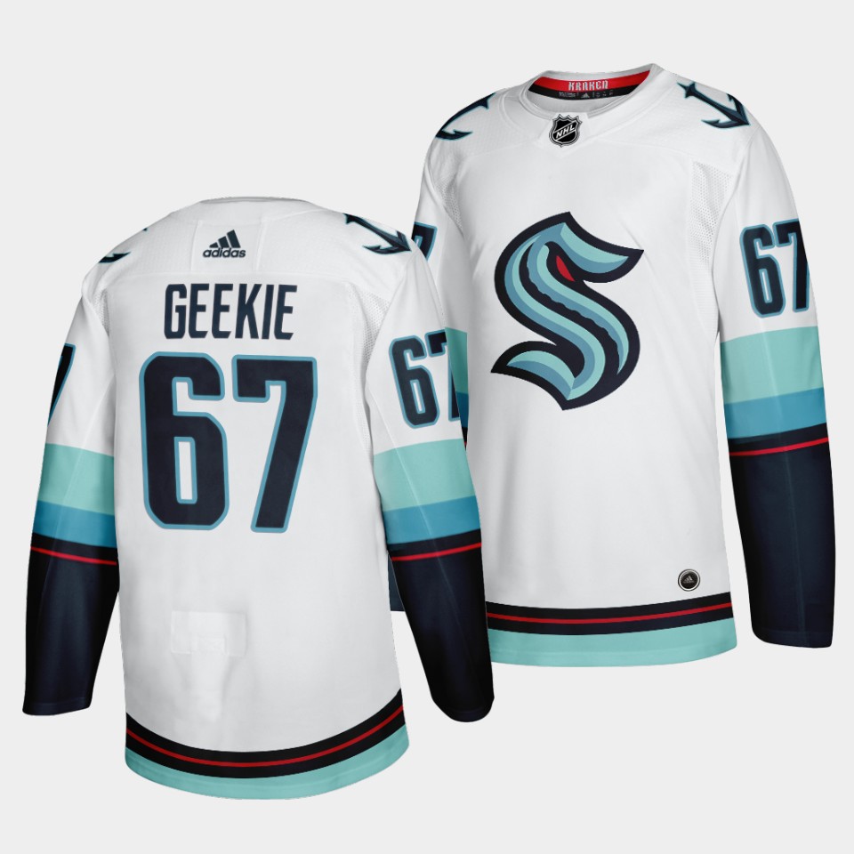 Seattle Kraken Morgan Geekie Away White Jersey Seattle Kraken Morgan Geekie Away White Jersey