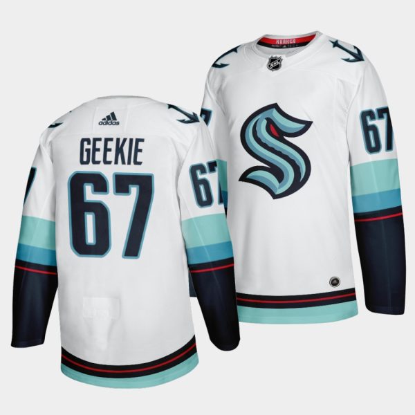 Seattle Kraken Morgan Geekie Away White Jersey Seattle Kraken Morgan Geekie Away White Jersey