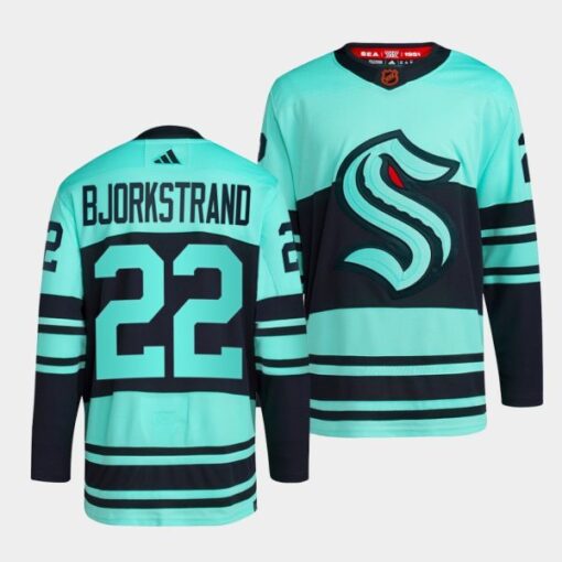 Seattle Kraken Oliver Bjorkstrand Reverse Ice Blue Jersey