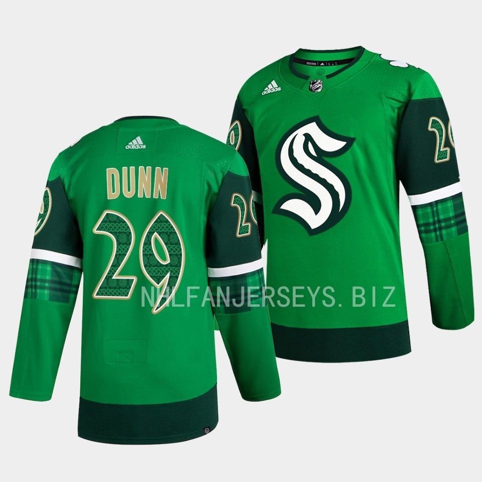 Seattle Kraken Vince Dunn 2023 St. Patricks Day Green Jersey Seattle Kraken Vince Dunn 2023 St. Patricks Day Green Jersey