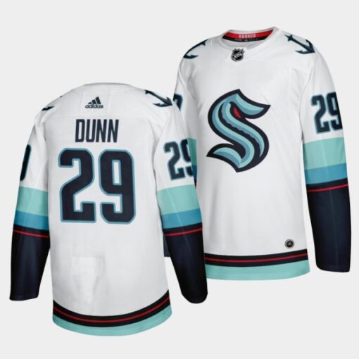Seattle Kraken Vince Dunn Away White Jersey