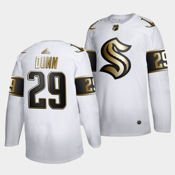 Seattle Kraken Vince Dunn Golden Edition White Jersey Seattle Kraken Vince Dunn Golden Edition White Jersey