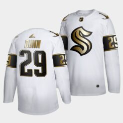 Seattle Kraken Vince Dunn Golden Edition White Jersey