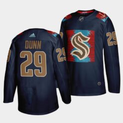 Seattle Kraken Vince Dunn Karuk Art-inspired Blue Jersey
