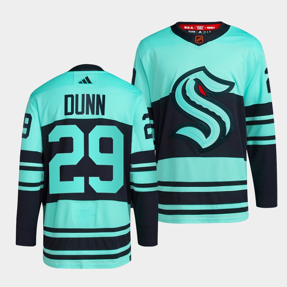 Seattle Kraken Vince Dunn Reverse Ice Blue Jersey Seattle Kraken Vince Dunn Reverse Ice Blue Jersey