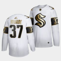 Seattle Kraken Yanni Gourde Golden Edition White Jersey