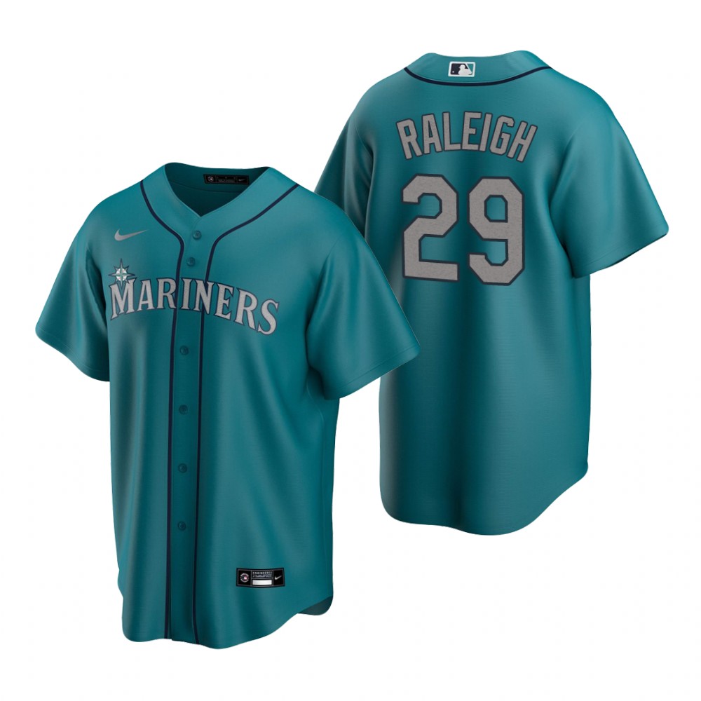 Seattle Mariners Cal Raleigh Aqua Alternate Replica Jersey Seattle Mariners Cal Raleigh Aqua Alternate Replica Jersey