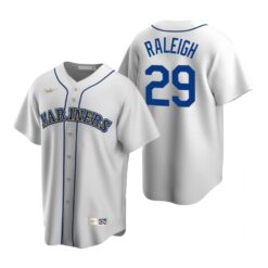 Seattle Mariners Cal Raleigh White Cooperstown Collection Jersey