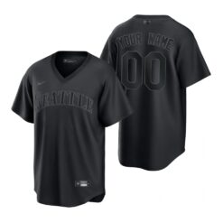 Seattle Mariners Custom Black Pitch Fashion Replica Jersey