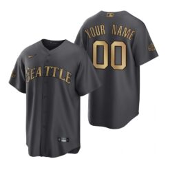Seattle Mariners Custom Charcoal 2022 All-Star Game Replica Jersey