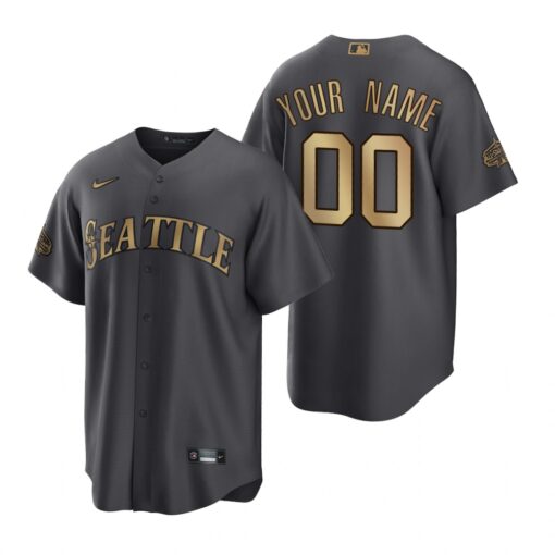 Seattle Mariners Custom Charcoal 2022 All-Star Game Replica Jersey