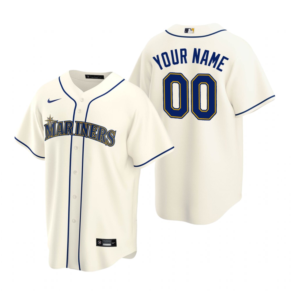 Seattle Mariners Custom Cream Alternate Replica Jersey Seattle Mariners Custom Cream Alternate Replica Jersey