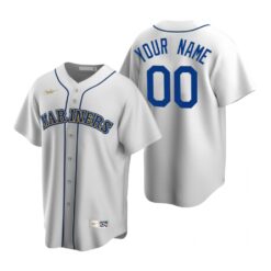 Seattle Mariners Custom White Cooperstown Collection Jersey