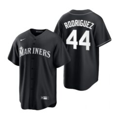 Seattle Mariners Julio Rodriguez Black White Fashion Replica Jersey