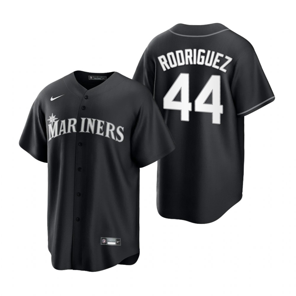 Seattle Mariners Julio Rodriguez Black White Fashion Replica Jersey Seattle Mariners Julio Rodriguez Black White Fashion Replica Jersey