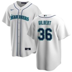 Seattle Mariners Logan Gilbert White Home Replica Jersey