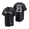 Seattle Mariners Teoscar Hernandez Black White Fashion Replica Jersey