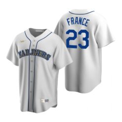 Seattle Mariners Ty France White Cooperstown Collection Jersey