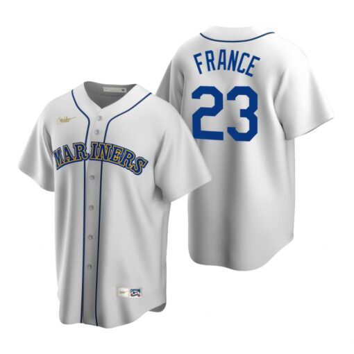 Seattle Mariners Ty France White Cooperstown Collection Jersey