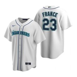 Seattle Mariners Ty France White Home Replica Jersey