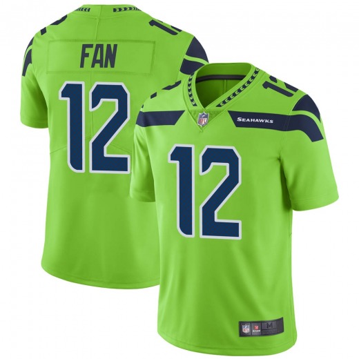 Seattle Seahawks 12th Fan Green Color Rush Limited Jersey Seattle Seahawks 12th Fan Green Color Rush Limited Jersey